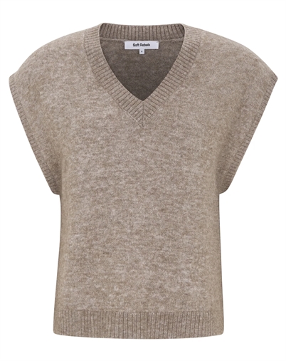 Soft Rebels - SRAllison V-neck Vest - Falcon Melange